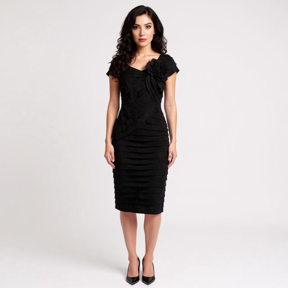 Tadashi Shoji Black Dress Size 4